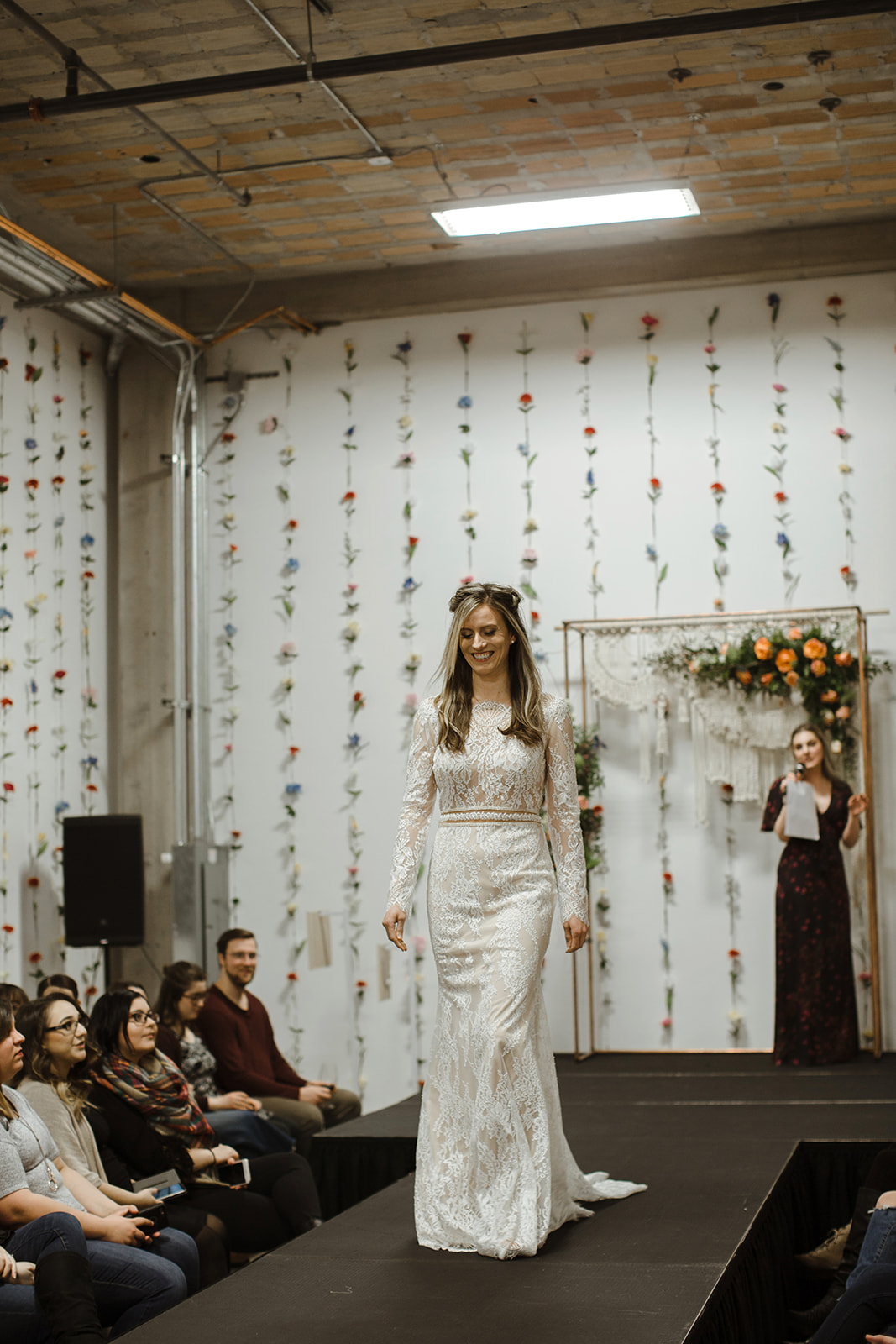 spokane wedding dress long sleeve fashion show bride runway
