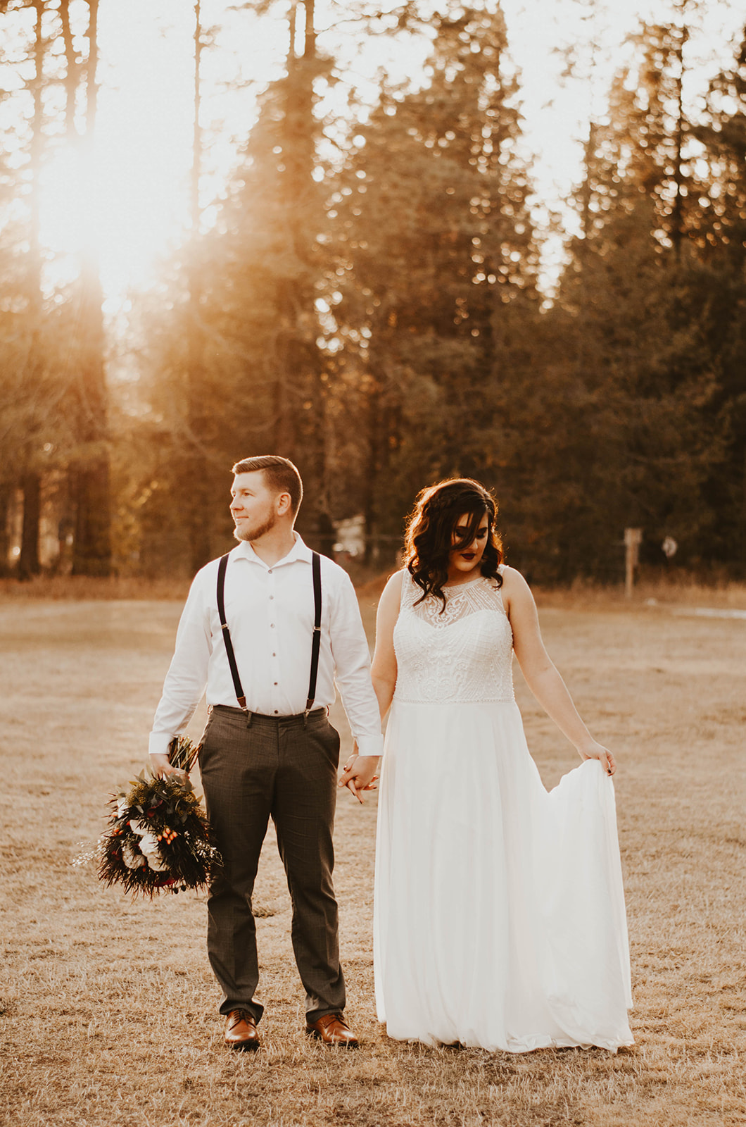 bride and groom wedding dress spokane