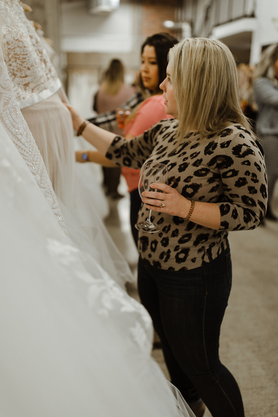 spokane wedding dress fashion show wine bride shopping
