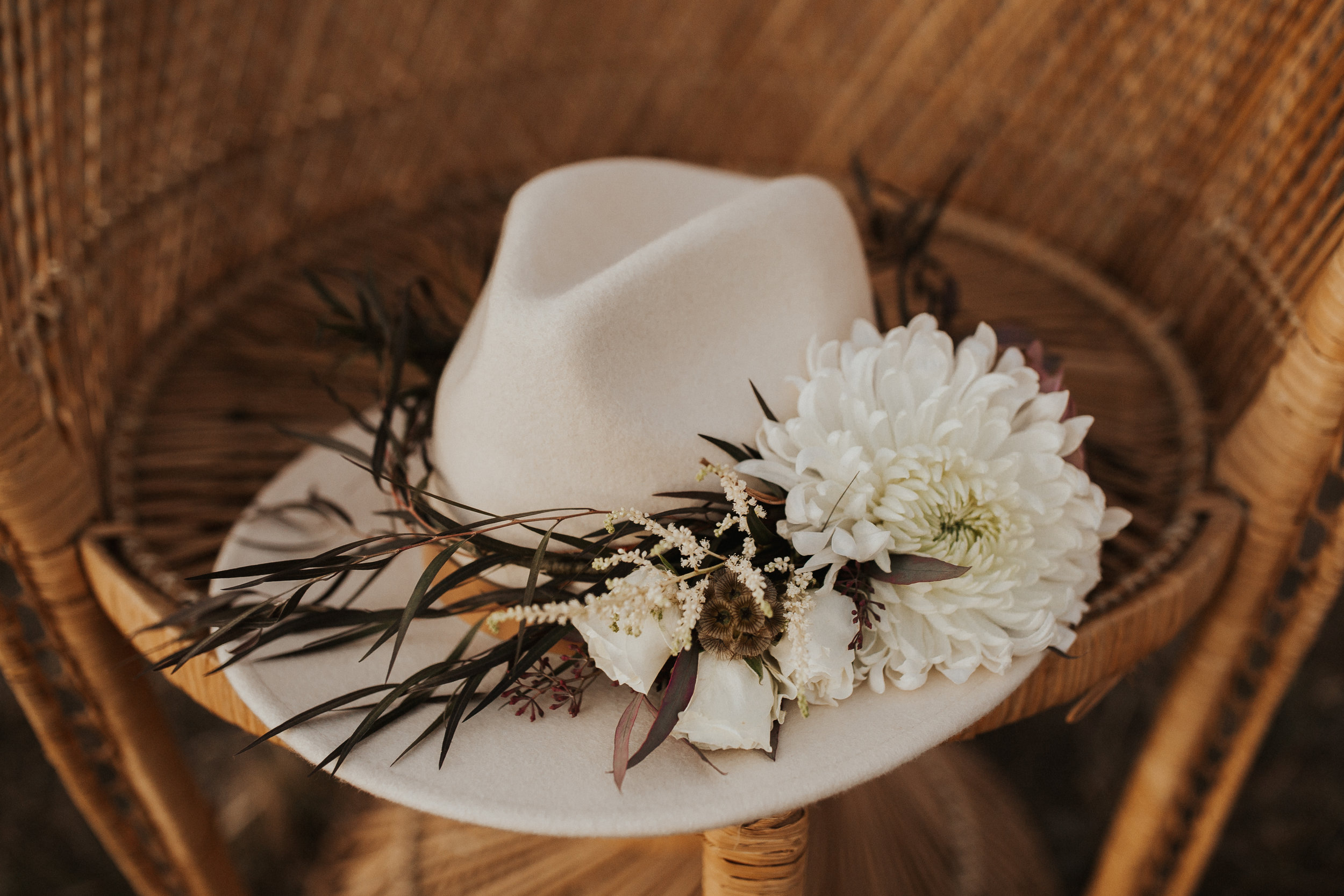 image of bridal hat wedding photo shoot spokane