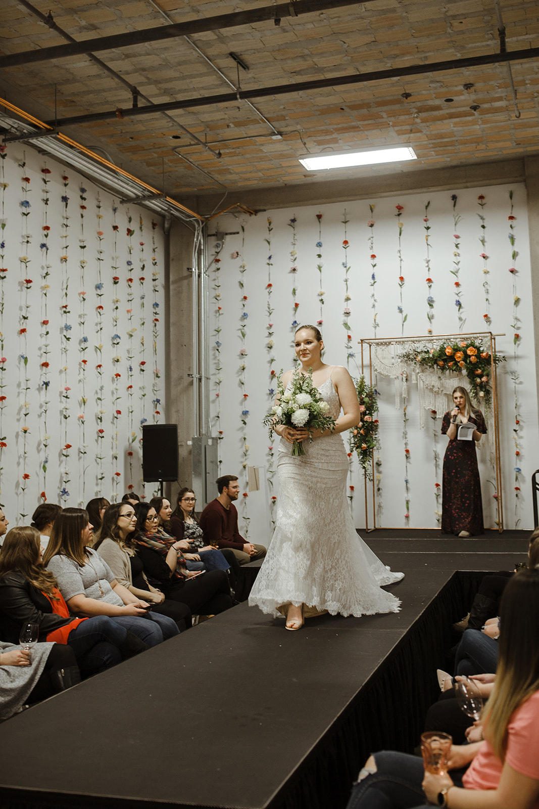 spokane wedding dress fashion show bride bouquet