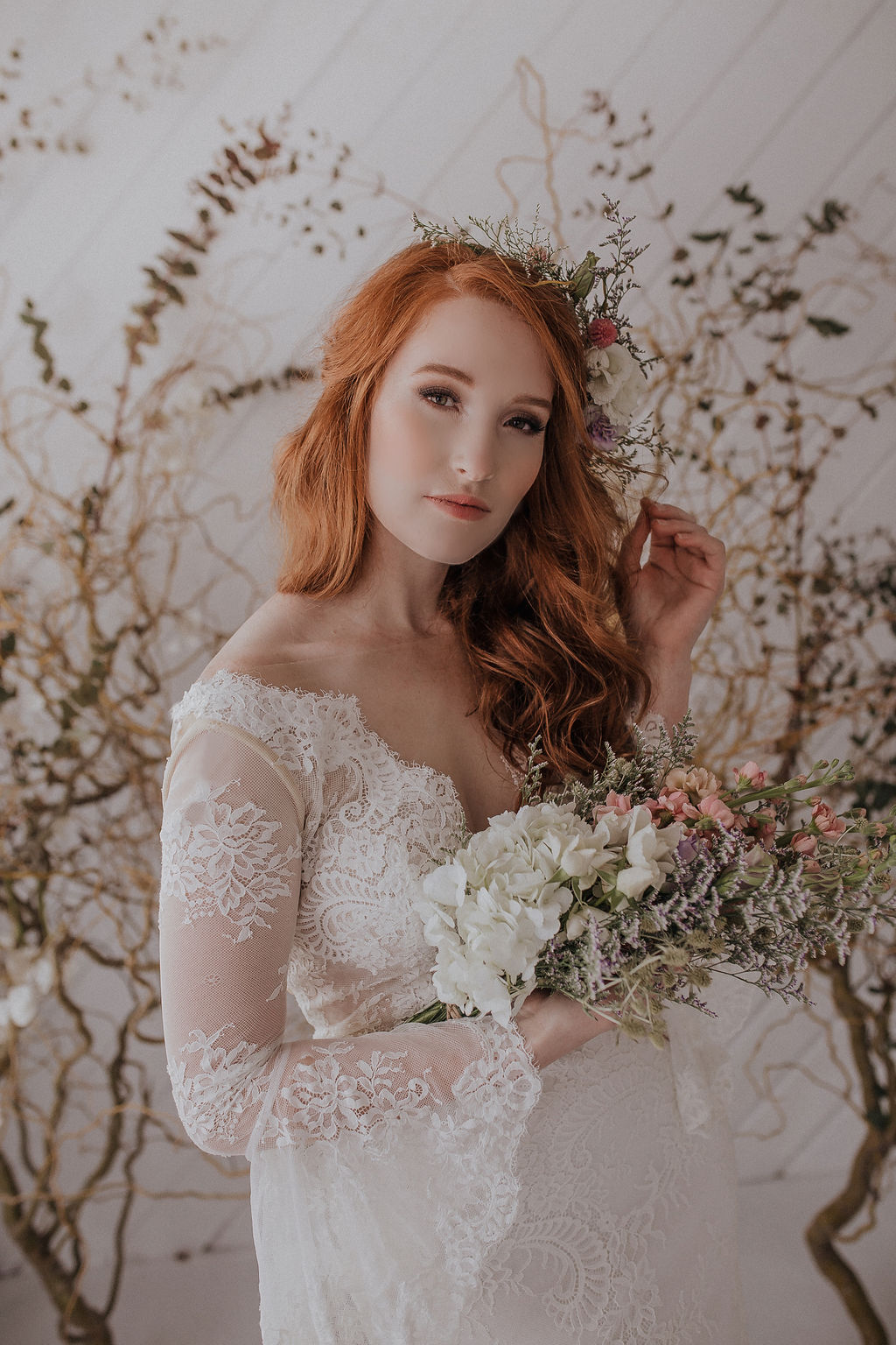spring bride spokane wedding redhead