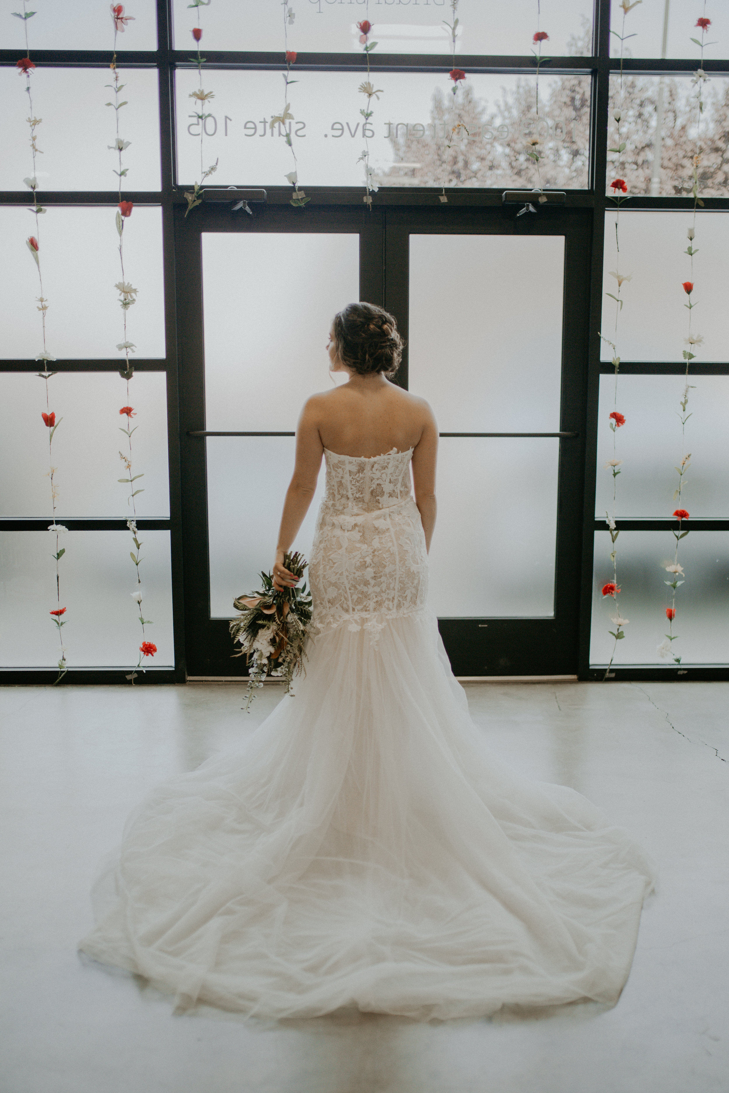 Spokane wedding dress photo shoot Honest in Ivory
