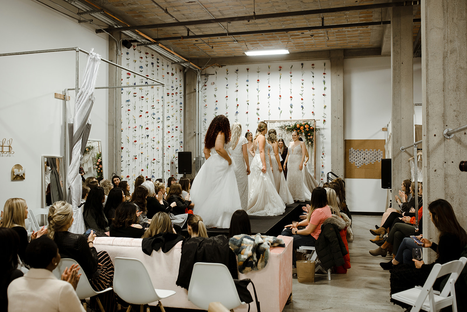 spokane wedding dress fashion show all models on runway