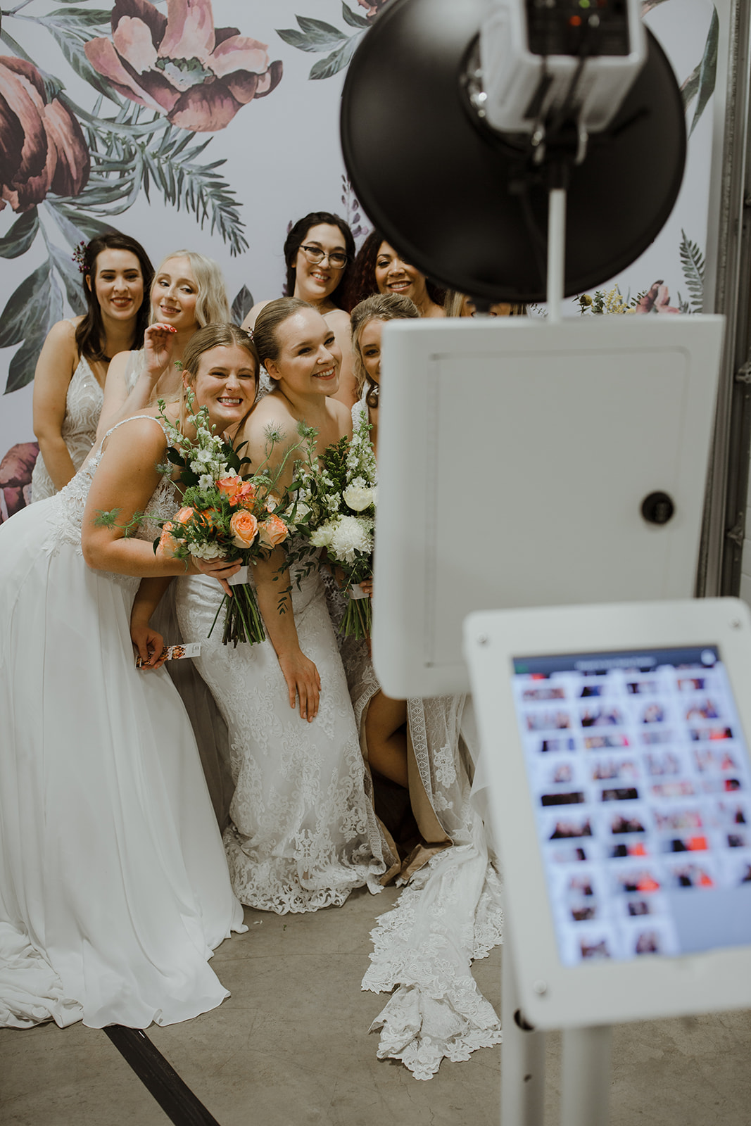 spokane wedding dress fashion show photobooth funny booth all bridal models