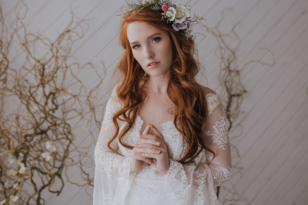 Redhead bride spokane honest in ivory wedding