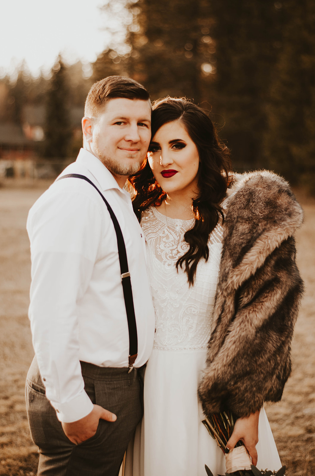 bride and groom wedding dress spokane