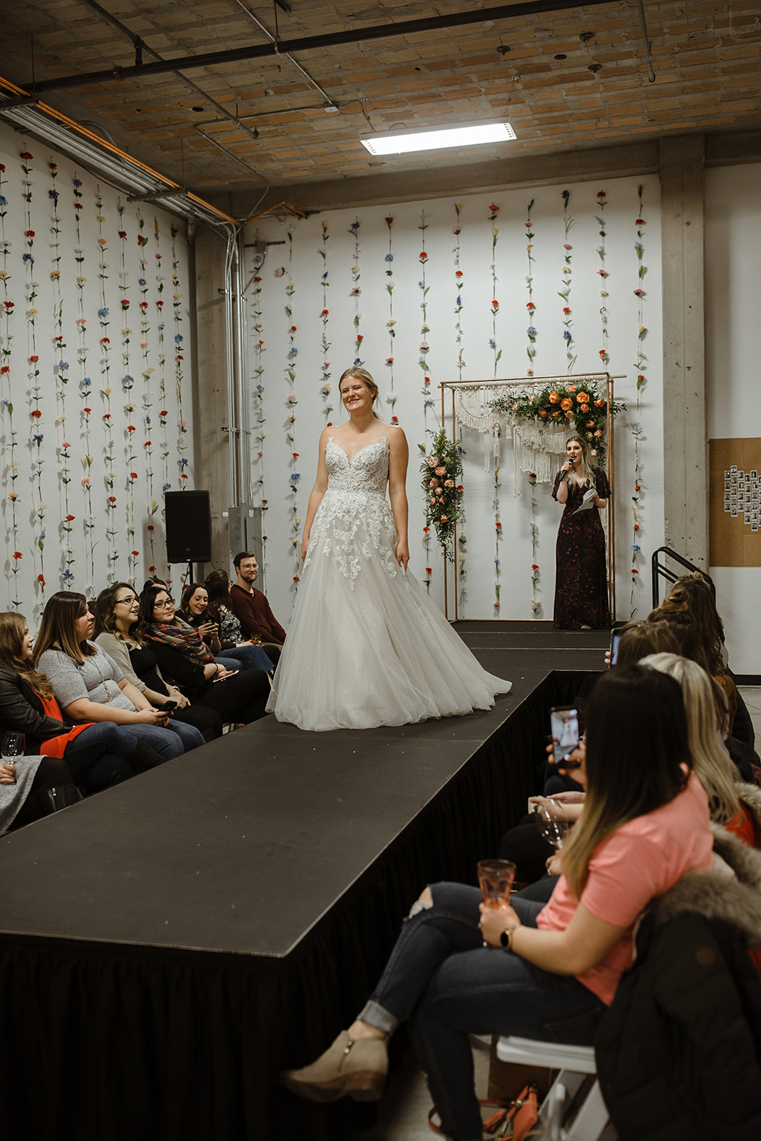 spokane wedding dress fashion show model emcee cassie david