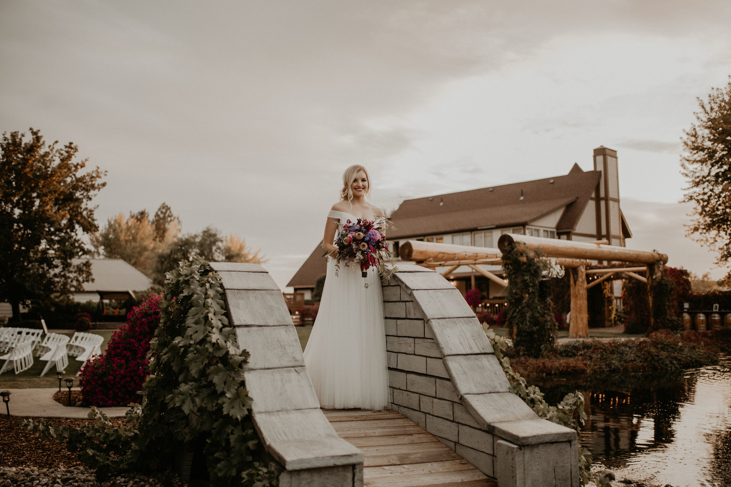 bride wedding bridge venue spokane