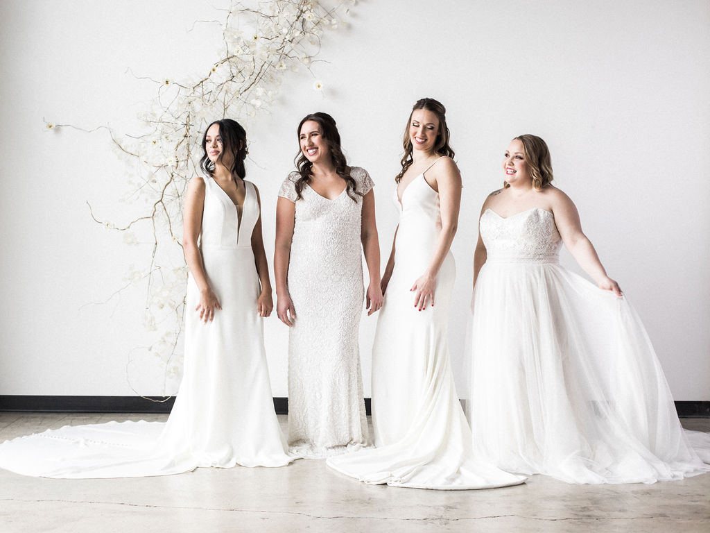 Group shot of brides in spokane