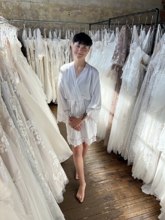 Honest in Ivory Robe- Ivory Color-Honest in Ivory Private Collection #0 default Ivory thumbnail