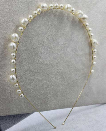 Ti Adoro Jewelry HP1365  Hand-Wrapped Swarovski Baroque Pearl Headban #0 default Metal thumbnail