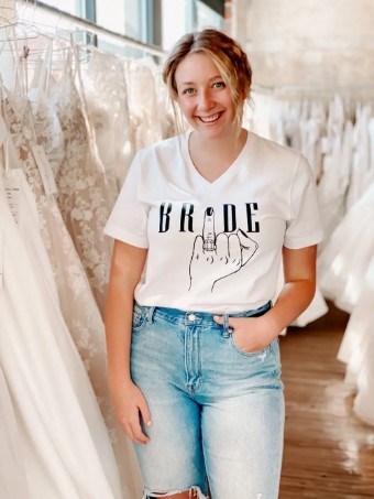 Bridal Goodies Ring Bride Tee V Neck #0 default thumbnail