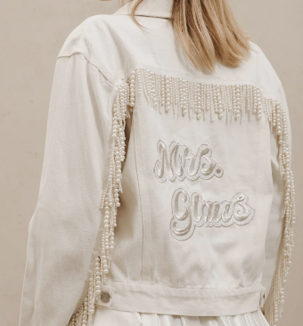 Bridal Goodies Pearl Fringe Bridal Jacket #1 thumbnail
