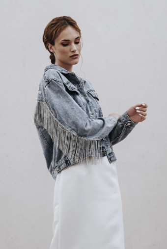 Bridal Goodies Rhinestone Fringe Bridal Jacket #1 thumbnail