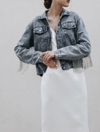 Bridal Goodies Rhinestone Fringe Bridal Jacket #4 thumbnail