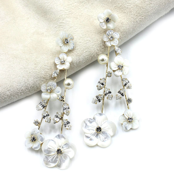 Ti Adoro Jewelry 15161 Mother of Pearl Bouquet Earrings #0 default Metal thumbnail