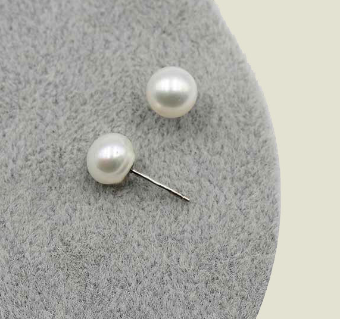 Ti Adoro Jewelry 10439 Round Fresh Water Pearl Stud Earrings #0 default Metal thumbnail
