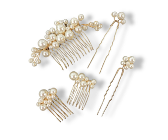 Ti Adoro Jewelry HP6074 Set of 5 piece Hair Combs #0 default Gold thumbnail