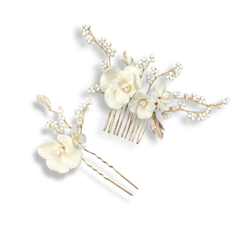 Ti Adoro Jewelry HP8 Flower Comb and Pin Set (2 pieces) #0 default Metal thumbnail