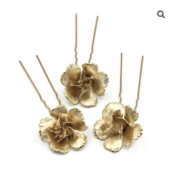 Ti Adoro Jewelry HP180 Petal Flower Hair Pins (Set of 3) #0 default Metal thumbnail