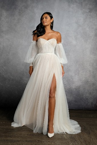 Evermore "Timber" Gown + Sleeves 55132 Evermore - Dearly Sample #0 default Ivory/Ivory/Nude thumbnail